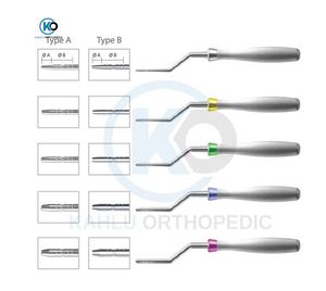 Kit de Osteótomos Originales Tipo Cóncavo AB, Instrumentos Quirúrgicos Manuales para Implantes Dentales, Certificación CE Clase I, KAHLU ORTHOPEDIC - Product Image 6