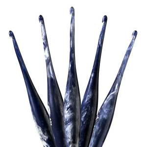 Aguja de Ganchillo Ergonómica de Resina Suave y Ecológica, Diseño Aerodinámico, Agarre Suave, 15 cm, 3 mm, Juego de Ganchillos de Color Personalizado - Product Image 1