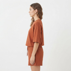 2026 Women's Comfortable Short Casual <b>Set</b> Oversized New Design Summer Collection Solid Casual Women's <b>Twin</b> <b>Set</b> 2 Piece For Women - Product Image 3