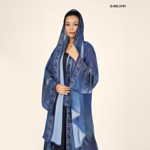 Abaya moderne à col ouvert très demandée, avec manches longues, vêtement islamique confortable et modeste, disponible à prix d'exportation - Product Image 2