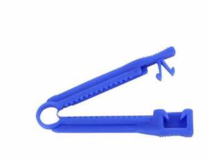 Pince à cordon ombilical réutilisable bleue avec bande de fixation pour nourrissons, usage médical hospitalier, certifiée CE, en acier inoxydable, hygiène garantie - Product Image 3