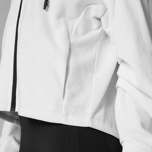 Veste d'hiver à manches longues pour femmes High Street Design avec capuche brodée à glissière Doublure en polaire épaisse Sweat à capuche de style Lind - Product Image 5