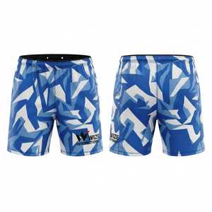 Men 100% Polyester Double <b>Layer</b> Gym Canvas Shorts Custom Graphic Sublimation Comfort <b>Mid</b> Drawstring Waistband Quick Dry - Product Image 3