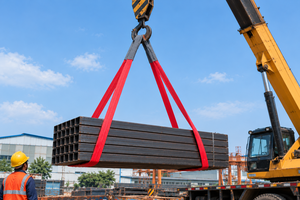 Sangle plate flexible en polyester double plis haute résistance 5 tonnes pour la manutention en usine - Product Image 2