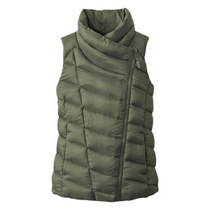 Gilet matelassé léger à capuche sans manches pour femme, grande taille, style doudoune courte - Product Image 1