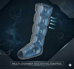 Botas de Masaje de Compresión de Aire de 5 Cámaras para Pies y Piernas, con Vibración y Calor para la Circulación Sanguínea y Alivio Muscular, Fabricante OEM - Product Image 5