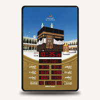 5151PRO Horloge Murale Islamique Grande Taille pour la Prière, Calendrier Hijri, Athan, Iqamah, Heures de Prière du Ramadan, pour Mosquée, Al-Haram Tower