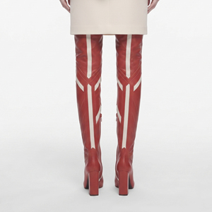 Bottes cuissardes en cuir pour femmes, design personnalisé, vente en gros, cuir de qualité supérieure - Product Image 2