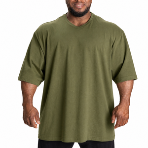 Camiseta Casual Oversize para Hombre, de Algodón, Lisa, de Manga Corta, al por Mayor, Fabricante OEM ODM Personalizado - Product Image 1