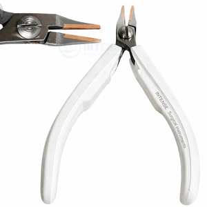 Copper Jaw Jewelry Flat Nose Pliers Lindstrom Style White Grip Stainless Steel 5 Inch <b>Precision</b> <b>Tool</b> for Beading Craft Work - Product Image 5