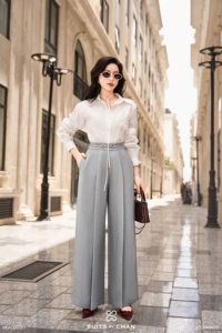 เสื้อเชิ้ตแขนยาวผู้หญิง รุ่น DAISY Vietnam VIVI KA สไตล์ลำลอง ปกคอพับได้ ปักลายผ้า - Product Image 5