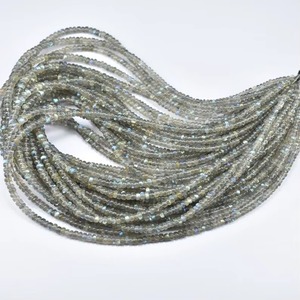 Perles rondes lisses en labradorite naturelle, prix de gros, en vrac, 3 mm, 5 mm, fil de pierres précieuses labradorite pour la fabrication de bijoux - Product Image 1