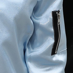 Chaqueta Bomber Acolchada Tejida para Mujer, Suave, Cálida, Ligera, Resistente al Viento, Transpirable, con Cierre Frontal y Dobladillo Acanalado para Uso Diario al Aire Libre - Product Image 2