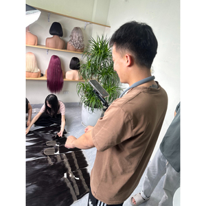 ผมแท้เวียดนามแบบตรง ยูพาร์ท  ดับเบิ้ลดรอว์น สีดำธรรมชาติ เงางามนุ่มสลวย  ขายส่ง - Product Image 6