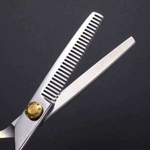 Ciseaux de coiffure professionnels IKZARSA en acier 440C avec manche doré, ciseaux à effiler pour droitiers, lame tranchante, réutilisables pour salon - Product Image 4