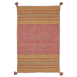 Nouveau design de tapis Kilim tissé en coton de luxe, technique de prière tissée à la main pour la décoration intérieure, tapis de sol du fabricant indien - Product Image 4