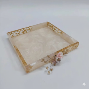 Plateau de rangement en résine le plus vendu pour bijoux, plateau de vanité, cadeau, ustensiles de cuisine, plateau tendance pour la décoration intérieure - Product Image 4