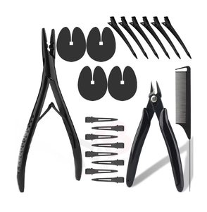Kit de pinces à extensions de cheveux professionnelles en acier inoxydable personnalisées de haute qualité, fixation solide, pour usage commercial, vente en gros - Product Image 1