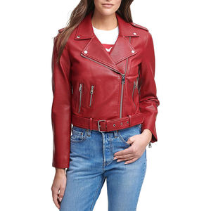 แจ็คเก็ตหนังแฟชั่นผู้หญิงหลากสีขายดี ลดราคา หนังแท้ 100% ทรงเข้ารูป สกรีนโลโก้ได้ แขนยาว - Product Image 3