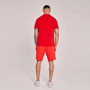 Ensemble de survêtement deux pièces OEM personnalisé pour homme, style urbain, respirant, imprimé, en coton, t-shirt et short à manches courtes - Product Image 2