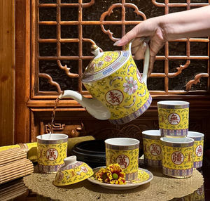 Traditional Chinese Porcelain Longevity <b>Tea</b> Cup <b>Gift</b> Set-Dishwasher & Microwave Safe Taiwan Origin - Product Image 4