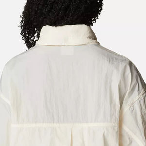 Wholesale Customized <b>Women's</b> Canvas Bomber Jacket Nylon Polyester Zip-up <b>Windbreaker</b> Coat Casual Customized for <b>Women</b> - Product Image 5