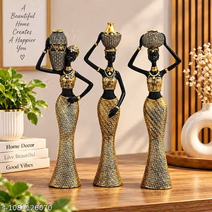 Estatua de Resina de Mujer Africana Retro, Jarrón Decorativo Art Deco para Mesa, Decoración para el Hogar, Sala de Estar, Entrada - Product Image 4
