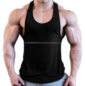 Wholesale Custom Logo Comfortable Solid Color <b>Men</b> Casual 100% Cotton Breathable Tank <b>Top</b> - Product Image 5