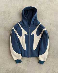 Sudadera con Capucha Oversize de Alta Calidad con Gráfico de Araña Bordado, Panel Curvo de Felpa 100% Algodón en Blanco y Negro, Producto Más Vendido - Product Image 4