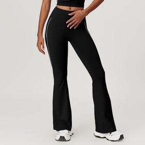 Women's Yoga <b>Leggings</b> 28 Inches High-Waist Tummy Control Quick Dry Features Custom Logo Workout Pants <b>Pockets</b> - Product Image 3