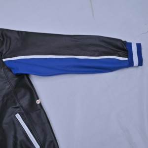 Wholesale Men's Genuine Leather Bomber <b>Jacket</b> Heated Moto <b>Biker</b> Style Turn-down Collar Zipper Front Color Blocking Winter - Product Image 6