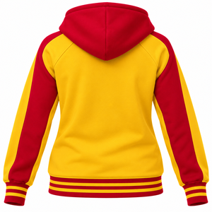 Sudadera con Capucha PDK para Mujer, Estilo Varsity, Suave y Cómoda, con Cierre Completo, Dobladillo Acanalado a Rayas y Bolsillos Tipo Canguro - Product Image 4