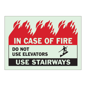 Signalisation photoluminescente en PVC BradyGlo pour escaliers d'évacuation d'urgence - Product Image 3