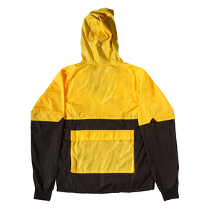 Men's Blue <b>Red</b> Black <b>Hooded</b> Windbreaker <b>Jacket</b> Color Blocking Design Regular Fit Sporty Spring Wear Windproof Printed Logo Front - Product Image 6