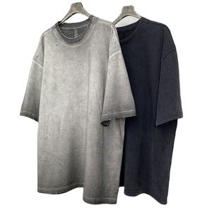 Venta al por mayor de peso pesado bordado camiseta de alta calidad en blanco personalizado camiseta impresa bordado camisetas para hombres - Product Image 2