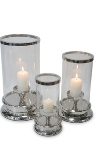 Heat Resistant Round Glass Hurricane Votive Candle Holder Reusable In Home Office Garden Patio Decoration - Product Image 2