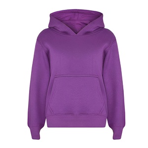 Sudadera con Capucha Morada Sólida Unisex de Algodón y Forro Polar, Estilo Casual Urbano, con Logotipo Personalizado, Tejido Suave, Venta al por Mayor OEM ODM - Product Image 1