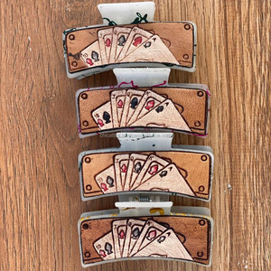 Custom Engraved Leather <b>Hair</b> Claw Clip Western Hand Tooled Cow Leather <b>Hair</b> Accessories <b>for</b> Women Mother's Day Gift Holiday Gift - Product Image 3