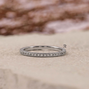 Anillo de Boda de Eternidad Completa con Diamantes Cultivados en Laboratorio, Corte Redondo, Oro 10K, 14K, 18K, para Mujer, Joyería Fina - Product Image 1