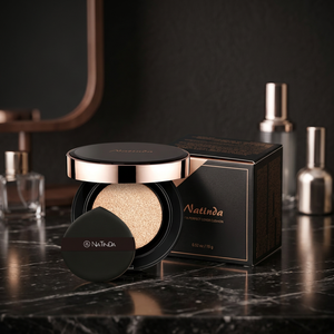 NATINDA Aura Perfect Cover Cushion Foundation SPF50+ 15g x2 Maquillage minéral avec fini naturel Hydratant Correcteur - Product Image 1