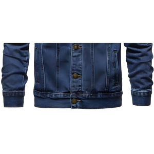 เสื้อโค้ทผู้ชายทรงเข้ารูป ราคาสุดคุ้ม ผ้าหนา มีรูระบายอากาศ แจ็คเก็ตยีนส์ แจ็คเก็ตเดนิม สำหรับผู้ชาย - Product Image 5