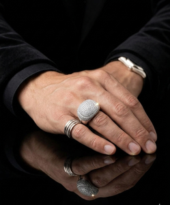 Luxury Mens Hip Hop Oval Diamond Cluster <b>Ring</b> Fully Iced Out 925 Sterling <b>Silver</b> 10K 14K Gold <b>Statement</b> Jewelry Gift - Product Image 6