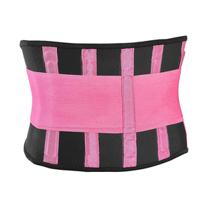 Pink Neoprene Waist Trainer for Women Weight Loss Sweat Belt Belly Shaper <b>Back</b> <b>Support</b> Lumbar Brace Trimmer Gym Protection - Product Image 2
