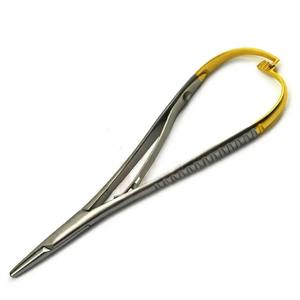 Portaagujas Mathieu de Acero Quirúrgico, Manual, T.C. Dorado, 200 mm, 20-422-200, Herramienta de Sutura de Precisión, Certificado CE, Hermann - Product Image 2