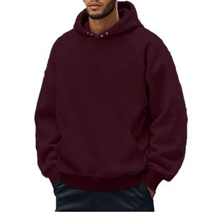 Sweat à capuche pour homme en mélange de coton, style streetwear décontracté, manches longues, confort quotidien - Product Image 4