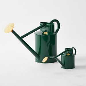 บัวรดน้ำโลหะสีขาวลายดอกไม้นกสำหรับทำสวนกลางแจ้งทาสีทนทาน - Product Image 3