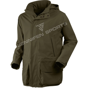 เสื้อแจ็คเก็ตกันน้ำสำหรับผู้ชาย ผ้า softshell มีฮู้ด ระบายอากาศได้ดี เหมาะสำหรับฤดูหนาว แบบทหาร มีกระเป๋าซิป ไซส์ unisex สีพื้น - Product Image 1