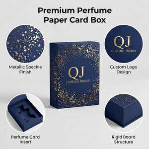 Boîte en carton rigide noir mat personnalisée avec logo pour parfums et cosmétiques, emballage en papier pailleté or, vente en gros - Product Image 2