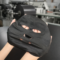 Mascarilla Facial de Tela No Tejida Y116 con Carbón de Bambú 3D y Fibra Vegetal Negra para Limpieza Profunda de la Piel y Absorción de Grasa