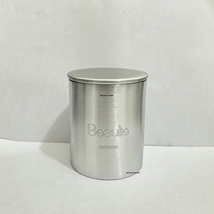 High Quality Stainless Steel Custom Metal Handmade <b>Decorative</b> 10 OZ Round Metal Candle holder & Candle <b>Jars</b> with Nickel finished - Product Image 5